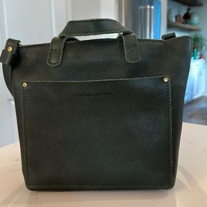 RARE Forest Green Zippered Mini Tote Portland Leather
